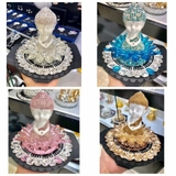 TƯỢNG PHẬT TỌA ĐÀI SEN ĐÍNH ĐÁ