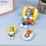 Mô hình Tom & Jerrry và mèo ngủ gật, heo béo, thỏ trắng, chó lười decor bàn học bàn làm việc