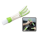 Chổi vệ sinh khe kẽ cửa gió 2 đầu mini- màu xanh
