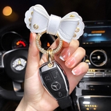 Móc Khóa đính đá Hình Nơ Nhiều Màu Xinh Xắn