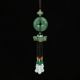 Khánh treo xe phong thủy, dây tua rua đá