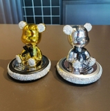 Bearbrick series - Gấu cổ nơ đính đá chứa sáp thơm màu