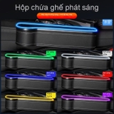 Khay Hộp Đựng Điện Thoại / Cốc / Thẻ / Đồ Uống 2 Cổng Sạc USB Có Đèn Led Gắn Ghế Ngồi Xe Hơi