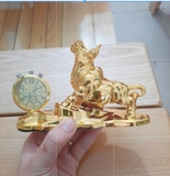 Tượng Trâu vàng phong thủy để xe ô tô - Biểu tượng của may mắn, tài lộc tặng kèm nước hoa ô tô