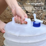Thùng Đựng Nước Gấp Gọn Đi Du Lịch Dã Ngoại Siêu Nhẹ 5L 10l 15L
