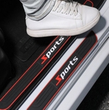 Bộ 4 miếng cao su dán bậc cửa logo sport và các hãng xe