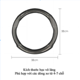 Bọc Vô Lăng Đen Carbon Mix Logo Hãng Xe