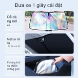Tấm che nắng trong kính lái ô tô gấp gọn thông minh - phủ bạc titan chống nóng