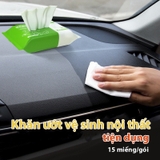 Khăn ướt vệ sinh nội thất oto tiện dụng - Giấy ướt phục hồi nội thất sáng bóng