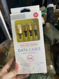 Dây sạc 3 đầu 5A ( Bạc, Đỏ, Đen, Xanh, Vàng )