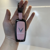 Ốp khoá kim loại 2 mặt da cao cấp xe ô tô Vinfast VF3 VF5 Limo Green VF6789+ Móc Ngắn