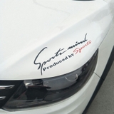 Tem dán decal Sport mind produced by Sports - tem dán nắp capo size 31x11cm