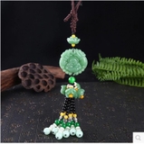 Khánh treo xe phong thủy, dây tua rua đá