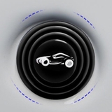 Nút giảm chấn chống va đập cửa hình car ô tô màu đen - NGC