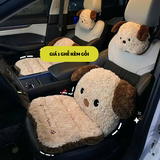 combo lót ghế 2in 1+  Tựa đầu Puppy