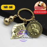 Móc Khóa 12 Con Giáp Phong Thủy Treo Chìa Khóa Bằng Đồng Xe Hơi, Xe Máy