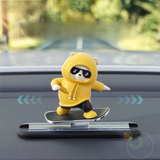Gấu KungFu Trượt Ván Trang Trí Ô Tô, Trang Trí Bảng Điều Khiển Trượt Di Động Siêu Dễ Thương