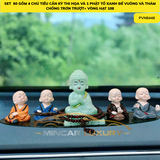 ( Set 60)combo 4 chú tiểu cầm kỳ thi họa+ phật tổ xanh đế vuông + oval+vòng 108