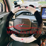 Bọc vô lăng tai mèo chất liệu lông thỏ mềm