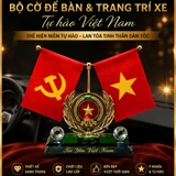 Bộ Cờ Đảng Và Cờ Tổ Quốc Trang Trí Xe Ô Tô, Văn Phòng Bàn Làm Việc
