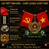 Bộ Cờ Đảng Và Cờ Tổ Quốc Trang Trí Xe Ô Tô, Văn Phòng Bàn Làm Việc