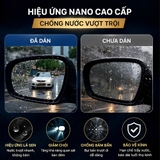 (KH) Bộ 4 miếng dán kính Nano chống đọng nước trên ô tô xe con vuông+oval