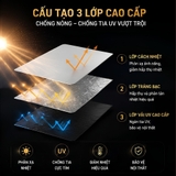 (KH) Tấm che nắng trong kính lái ô tô gấp gọn thông minh - phủ bạc titan chống nóng