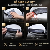 (KH) Bộ 2 miếng vè che mưa dạng kẹp gương màu đen mix logo hãng