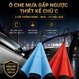 (KH) Ô Dù Che Nắng Che Mưa Sử Dụng Ngoài Trời Gấp Gọn Tự Động 2 Chiều 24 Nan Kép Cao Cấp