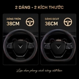 (KH) Bọc vô lăng da Pu đen chỉ đỏ lượn sóng M01