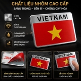 Tem nhôm / Cờ Phản Quang Việt Nam Dán Cho Oto, Xe Máy Đủ Size