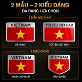 Tem nhôm / Cờ Phản Quang Việt Nam Dán Cho Oto, Xe Máy Đủ Size