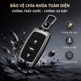 (80 loại xe ô tô ) Ốp bảo vệ chìa khóa bằng hợp kim có phản quang - OKL màu gray