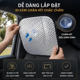 Bộ 2 tấm xốp xe nắng 2 mặt xanh và bạc 36x40cm ( đi kèm chân hít)