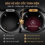 ( 6 màu) Lót cốc logo bằng da chất liệu da lộn