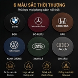 ( 6 màu) Lót cốc logo bằng da chất liệu da lộn