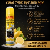 (KH) Xịt bọt vàng Vệ sinh Ghế Da nội thất Camel 650ml hương Chanh