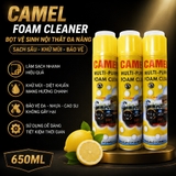(KH) Xịt bọt vàng Vệ sinh Ghế Da nội thất Camel 650ml hương Chanh