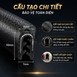 (KH) 1 mét Gioăng U cao su lõi thép - GLT đơn giá theo md