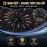 (KH) Ô Dù Che Nắng Che Mưa Sử Dụng Ngoài Trời Gấp Gọn Tự Động 2 Chiều 24 Nan Kép Cao Cấp