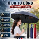 (KH) Ô Dù Che Nắng Che Mưa Sử Dụng Ngoài Trời Gấp Gọn Tự Động 2 Chiều 24 Nan Kép Cao Cấp