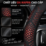 (KH) (BVL Mẫu 2) Bọc vô lăng ô tô da Nappa Tổ Ong cao cấp sang trọng thoáng khí - NP