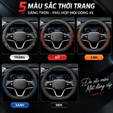 (KH) (BVL Mẫu 2) Bọc vô lăng ô tô da Nappa Tổ Ong cao cấp sang trọng thoáng khí - NP