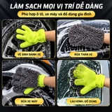 Găng Tay Lông Cừu San Hô Mềm Mại Thấm Hút Nước Vệ Sinh Cửa Kính Xe Hơi