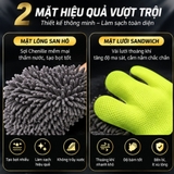 Găng Tay Lông Cừu San Hô Mềm Mại Thấm Hút Nước Vệ Sinh Cửa Kính Xe Hơi
