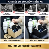 (4 in 1) Hộp đựng đồ 4 ngăn đa năng đặt trên tỳ tay trong xe màu - HTT