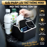 (4 in 1) Hộp đựng đồ 4 ngăn đa năng đặt trên tỳ tay trong xe màu - HTT