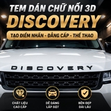 (KH) Chữ nổi 3D Discovery dán nắp capo màu