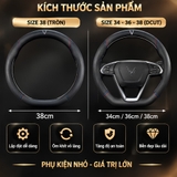 (KH) (BVL Mẫu 1) Bọc vô lăng ô tô da Nappa cao cấp sang trọng thoáng khí cầm chắc tay thiết kế phù hợp với các loại xe