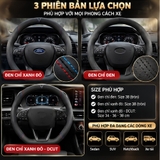 (KH) (BVL Mẫu 1) Bọc vô lăng ô tô da Nappa cao cấp sang trọng thoáng khí cầm chắc tay thiết kế phù hợp với các loại xe